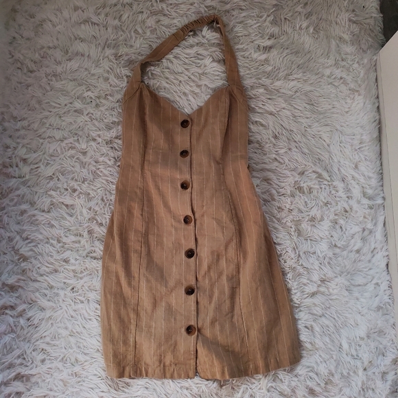 Lost + Wander Dresses & Skirts - Lost + Wander Tan Halter Dress